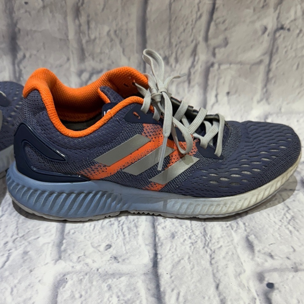 Adidas Youth Athletic Shoes in Gray-Blue and Orange - Picture 3 of 7
